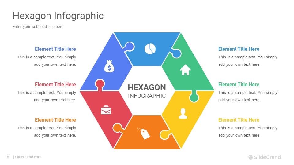 Hexagon Infographics PowerPoint Template Designs - SlideGrand