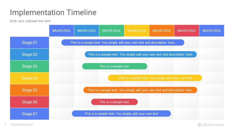 Implementation Timeline Infographics Powerpoint Template Designs