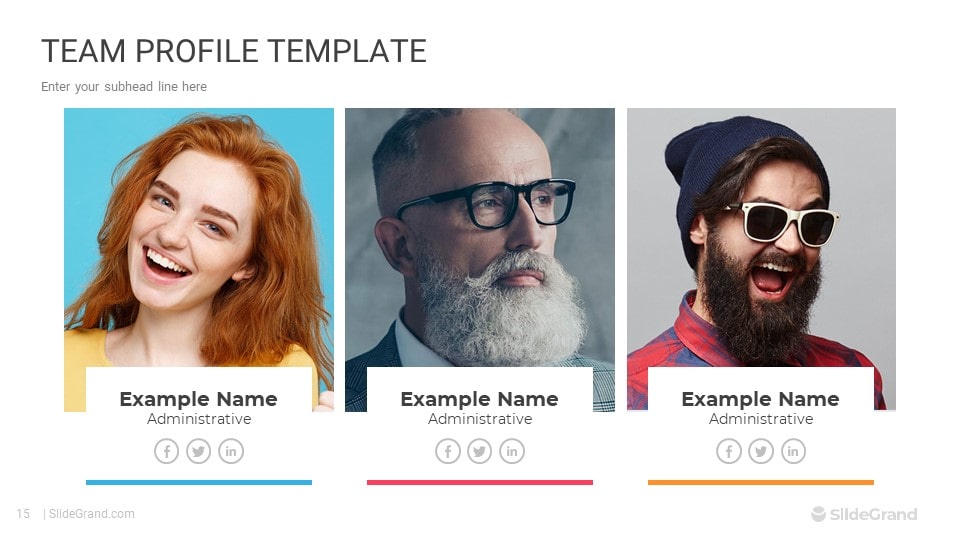 Team Profile PowerPoint Template Designs - SlideGrand
