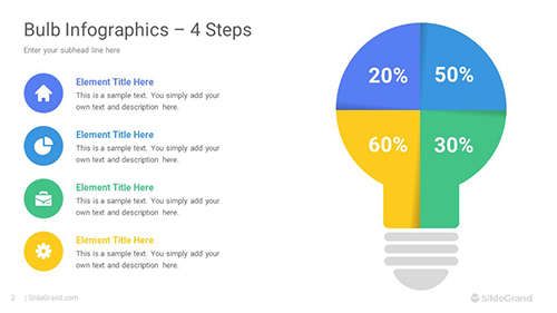 Bulb Infographics PowerPoint Template Designs