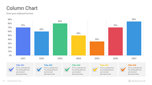 Column Charts PowerPoint Template Designs