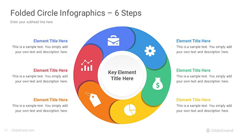 Folded Circle Infographics PowerPoint Template Designs