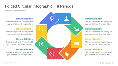 Folded Circular Infographics PowerPoint Template Designs