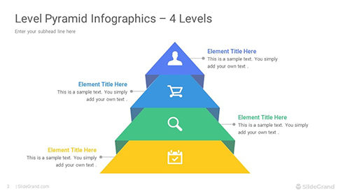 Level Pyramid Infographics PowerPoint Template Designs