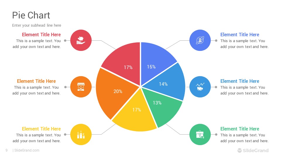 Pie Charts PowerPoint Template Designs - SlideGrand