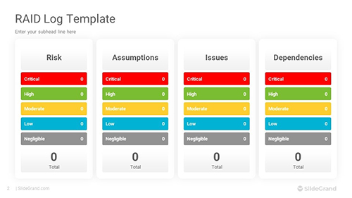 RAID Log PowerPoint Template Designs