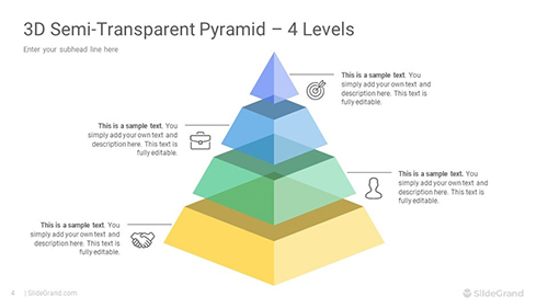 Semi-Transparent Pyramid Infographics PowerPoint Template Designs
