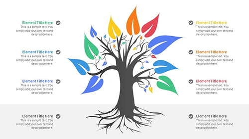 Tree Infographics PowerPoint Template Designs