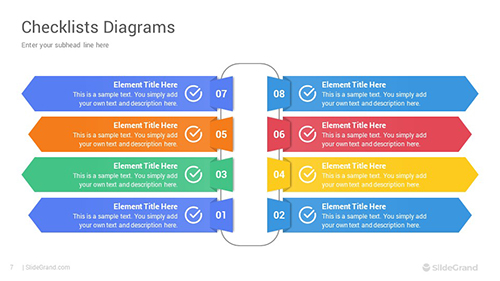 Checklists Diagrams PowerPoint Template Designs