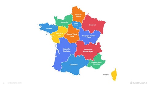 France Maps PowerPoint Template Designs