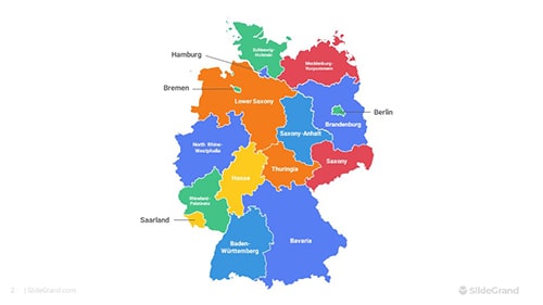 Germany Maps PowerPoint Template Designs