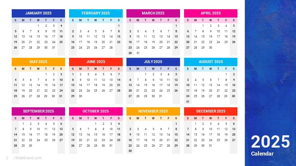 Microsoft Powerpoint Calendar Template 2025 Powerpoint 