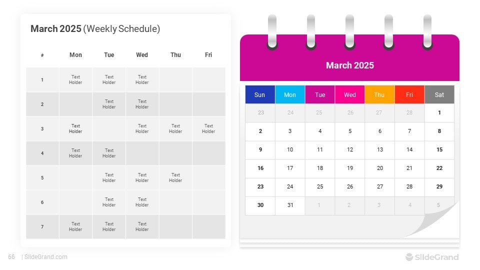 2025 Calendar PowerPoint Template Designs SlideGrand