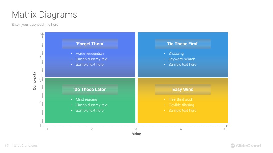Matrix Diagrams PowerPoint Template Designs - SlideGrand
